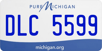 MI license plate DLC5599