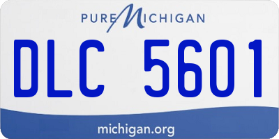 MI license plate DLC5601