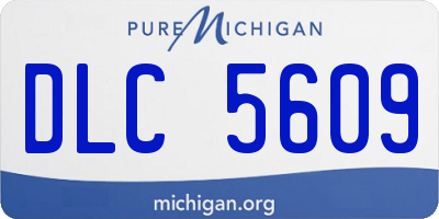 MI license plate DLC5609