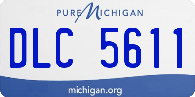 MI license plate DLC5611
