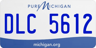 MI license plate DLC5612