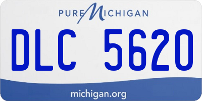 MI license plate DLC5620