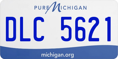 MI license plate DLC5621