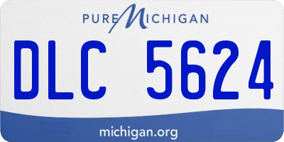 MI license plate DLC5624