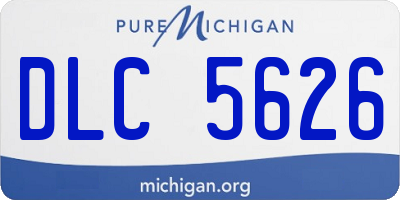 MI license plate DLC5626