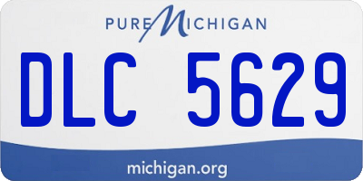 MI license plate DLC5629