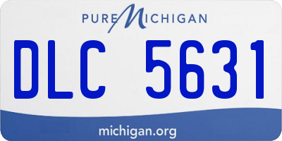 MI license plate DLC5631