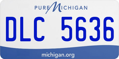 MI license plate DLC5636
