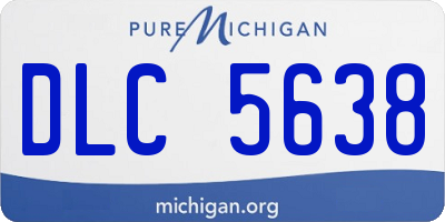 MI license plate DLC5638