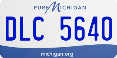 MI license plate DLC5640