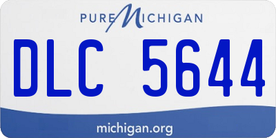 MI license plate DLC5644