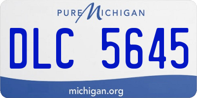 MI license plate DLC5645