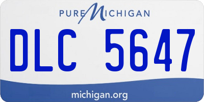 MI license plate DLC5647