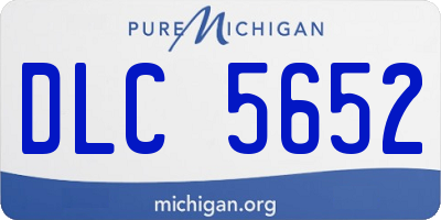 MI license plate DLC5652