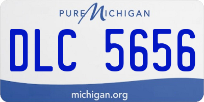 MI license plate DLC5656