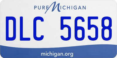 MI license plate DLC5658