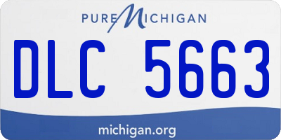 MI license plate DLC5663