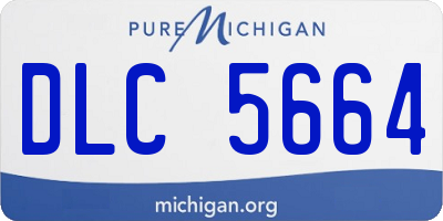 MI license plate DLC5664