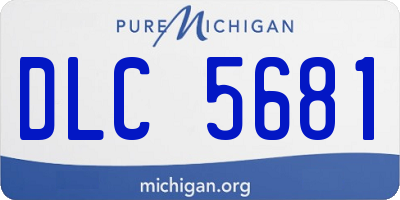 MI license plate DLC5681