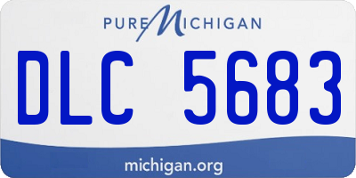 MI license plate DLC5683