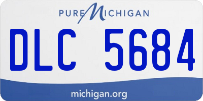MI license plate DLC5684