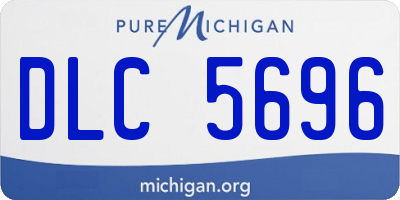MI license plate DLC5696