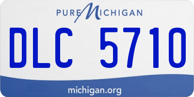 MI license plate DLC5710