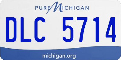 MI license plate DLC5714