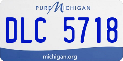 MI license plate DLC5718