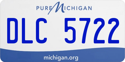 MI license plate DLC5722
