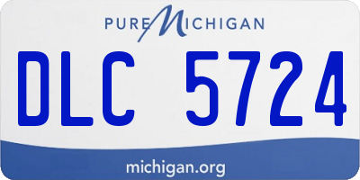 MI license plate DLC5724