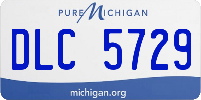MI license plate DLC5729