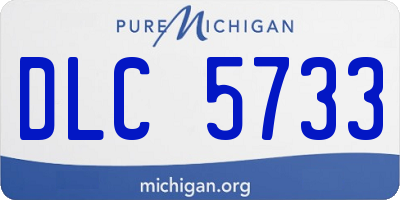 MI license plate DLC5733