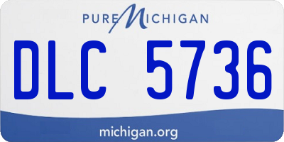 MI license plate DLC5736
