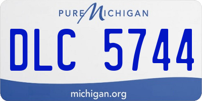 MI license plate DLC5744