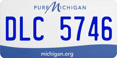 MI license plate DLC5746