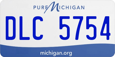 MI license plate DLC5754