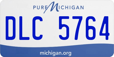 MI license plate DLC5764