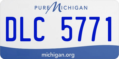 MI license plate DLC5771