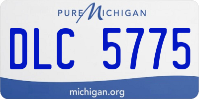 MI license plate DLC5775