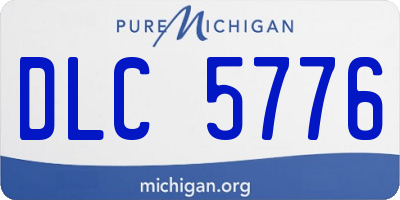 MI license plate DLC5776