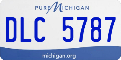 MI license plate DLC5787
