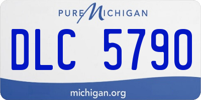 MI license plate DLC5790
