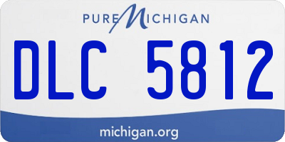 MI license plate DLC5812