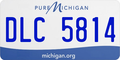 MI license plate DLC5814