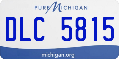 MI license plate DLC5815