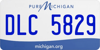 MI license plate DLC5829