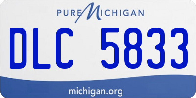 MI license plate DLC5833