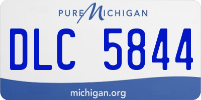 MI license plate DLC5844