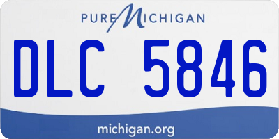 MI license plate DLC5846